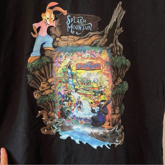 Disney Splash Mountain Fruit of Loom Short Sleeve Crewneck Graphic Tee Black-L - Picture 4 of 7
